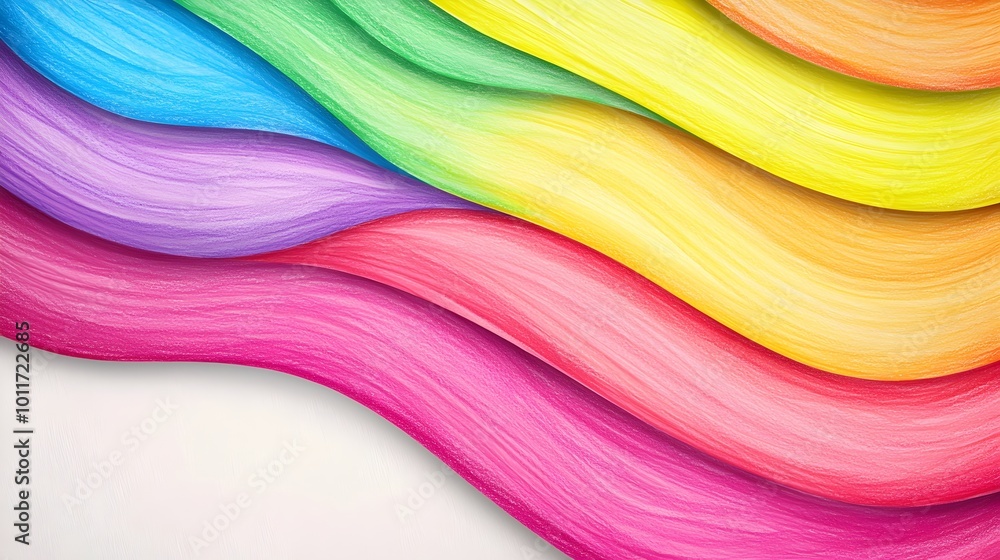 Poster vibrant crayon lines creating playful patterns - inspiring artistic freedom with colorful designs an