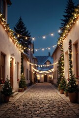 String of christmas lights isolated on white background with clipping path christmas background Ultra realistic Photorealistic picturesque scenery