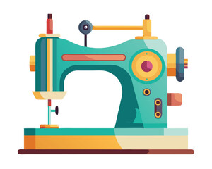 Sewing machine vector illustration isolated on a white background