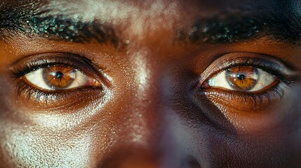 Determined Eyes Reflecting Mental Strength