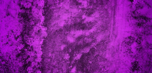 long background of purple color cracked wall, Old black purple painted metal wall Cracked paint texture Dark magenta background with paint drips Baner with a toned rough texture