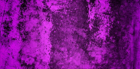 long background of purple color cracked wall, Old black purple painted metal wall Cracked paint texture Dark magenta background with paint drips Baner with a toned rough texture