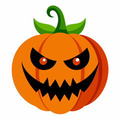 Halloween pumpkincolor vector illustration with white background