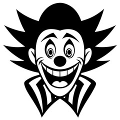 face of a person funny cartoon vector illustration with white background