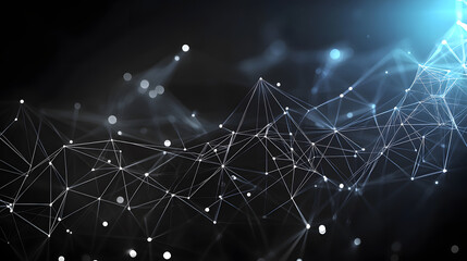 Abstract polygonal space low poly dark background with connecting dots and lines, abstract, polygonal, space, low poly