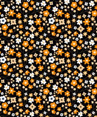 Seamless Flowers Pattern. Abstract pattern design.
