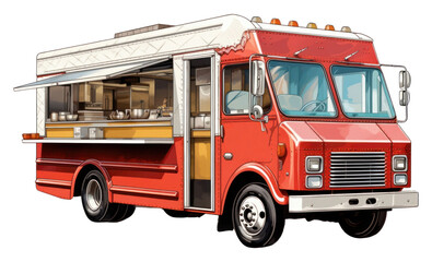 PNG Burger truck vehicle human.