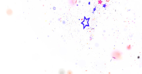 Abstract Colorful Stars and Dots