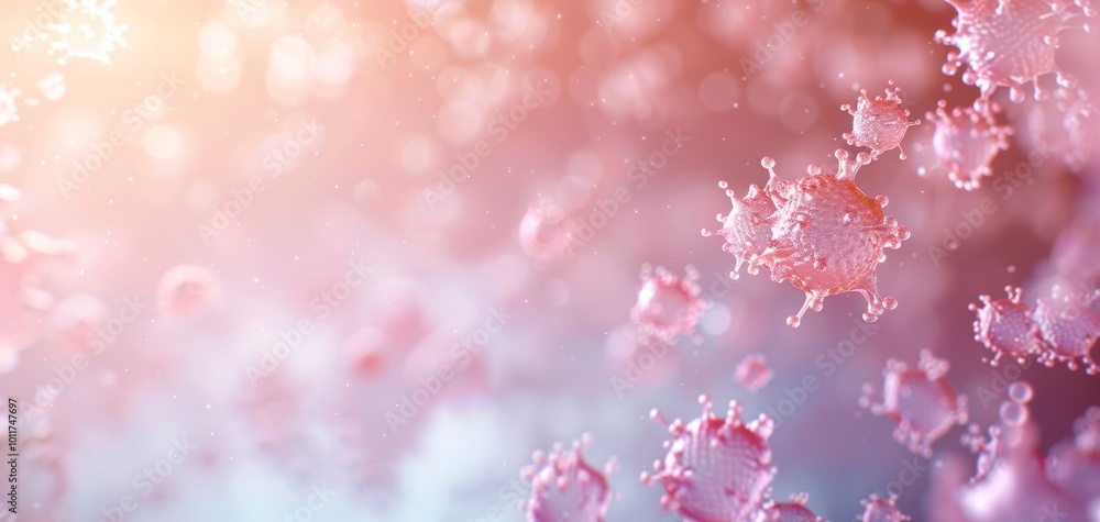 Aufkleber An abstract background featuring soft pink bubbles and light, creating a dreamy and ethereal atmosphere for creative projects.