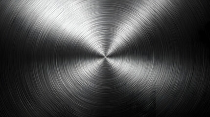 Abstract Background with Circular Brushed Metal Texture