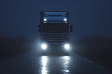 Sleek Modern Truck in Dark Atmosphere