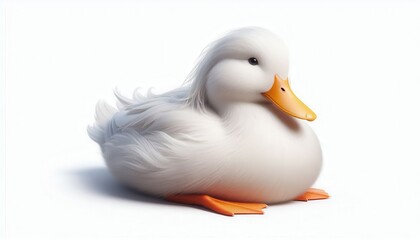 duck on white background