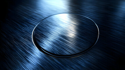 Abstract Dark Blue Brushed Metal Background