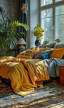 Innovative bedroom arrangement using feng shui principles
