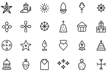 christmas icons set