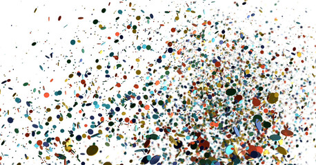 Abstract Colorful Confetti Burst