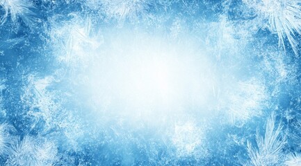 A winter-themed poster template with icy borders, perfect for festive events, providing plenty of room for custom messaging.