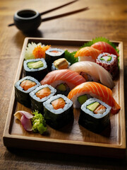Sushi on a plate