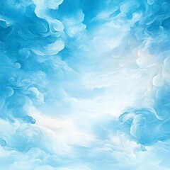 Obraz premium Soft abstract cloudscape in bright blue and white tones, resembling a peaceful sky