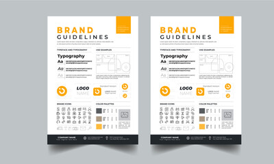 Brand Guidelines Template layout design with Small Business Guide line concept