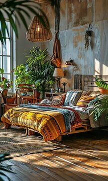 Innovative bedroom arrangement using feng shui principles
