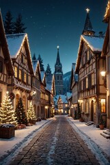 Fototapeta premium Weihnachtlicher hintergrund christmas background Ultra realistic Photorealistic picturesque scenery