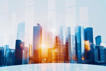 Digital art displaying a vibrant, futuristic cityscape with skyscrapers, light effects, and a modern aesthetic, reflecting innovation and urban life themes.