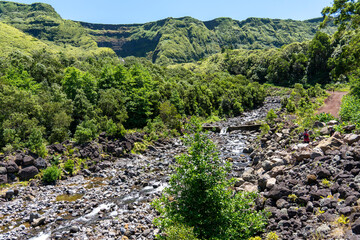 Flores island in the Azores archipelago Portugal