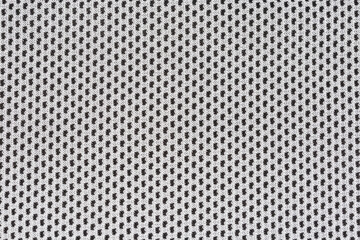 Surface of black and white woven synthetic towel, top view