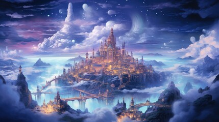 Fantasy City in the Clouds