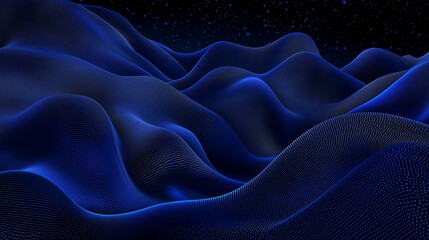 Obraz premium Abstract digital background with glowing particles and stars. Binary code. Futuristic for tech projects. High resolution.