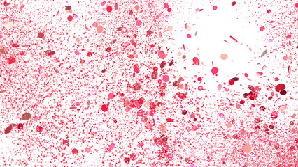 Pink glitter explosion with a black hole