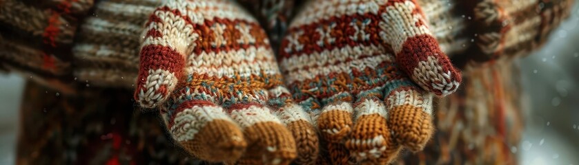 Fototapeta premium Handmade doll with intricate designs, artistic and charming, Artisan, Soft tones, Photograph, Craftsmanship