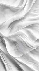 Obraz premium Elegant and soft white fabric flowing in gentle waves, perfect for backgrounds or textures in design.