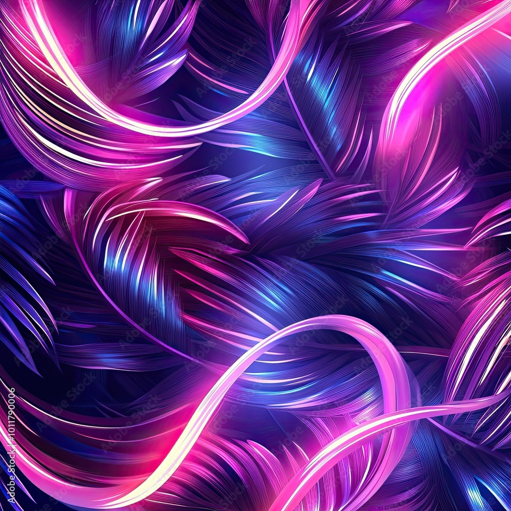 Poster vibrant abstract design featuring flowing shapes and colorful swirls. a stunning visual representati