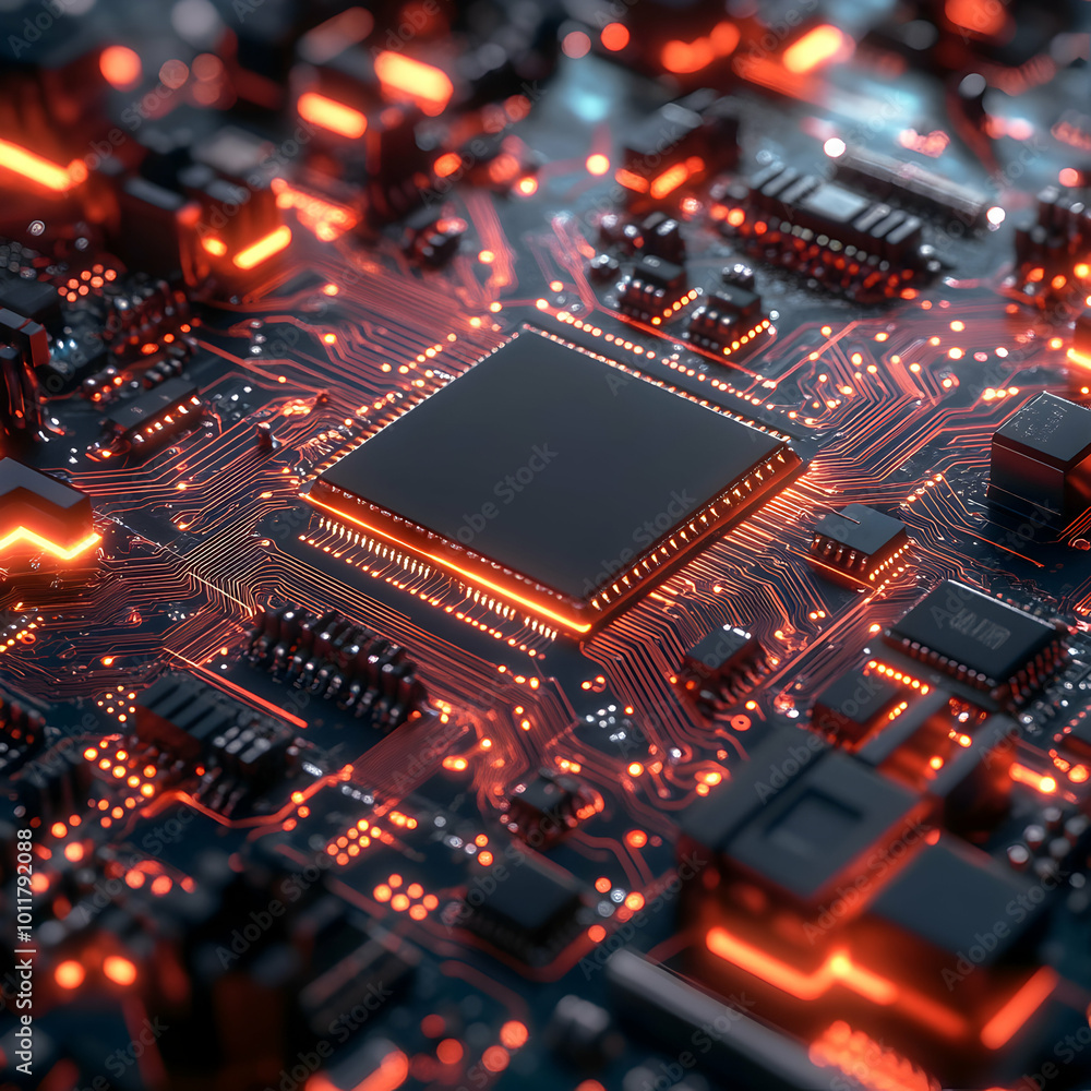 Poster electronic circuit board with processor