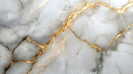 Abstract White and Gold Marble Texture Background
