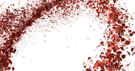 Red Confetti Explosion