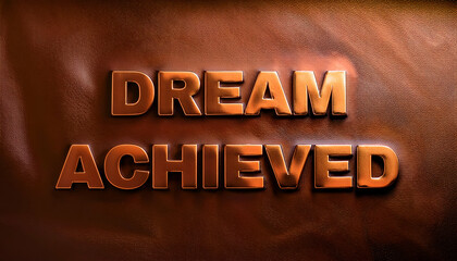 Fototapeta premium Dream Achieved Word