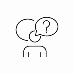 human thinking question icon sign vector