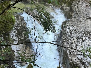 The Šunik water grove or waterfalls on the Lepenca stream (Bovec, Slovenia) - Der Sunik-Wasserhain oder Wasserfälle am Bach Lepenca (Bovec, Slowenien) - Šunikov vodni gaj v Lepeni (Bovec, Slovenija) © Mario