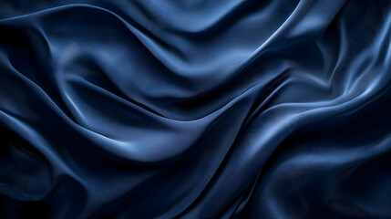 Obraz premium Abstract Blue Fabric Background - Draped Silk Texture