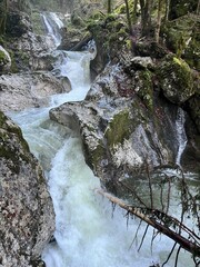 The Šunik water grove or waterfalls on the Lepenca stream (Bovec, Slovenia) - Der Sunik-Wasserhain oder Wasserfälle am Bach Lepenca (Bovec, Slowenien) - Šunikov vodni gaj v Lepeni (Bovec, Slovenija) © Mario