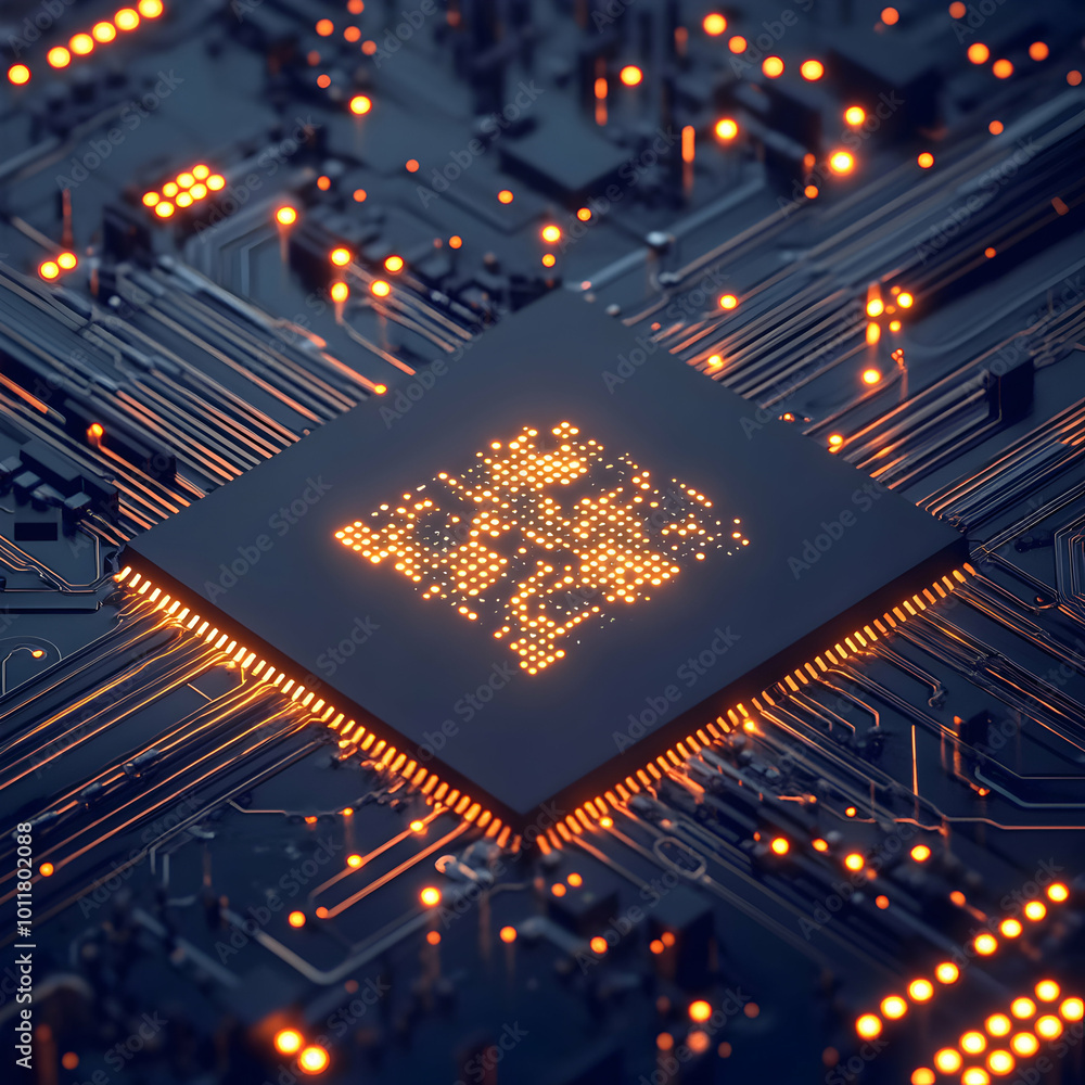 Poster electronic circuit board with processor