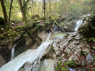 The Šunik water grove or waterfalls on the Lepenca stream (Bovec, Slovenia) - Der Sunik-Wasserhain oder Wasserfälle am Bach Lepenca (Bovec, Slowenien) - Šunikov vodni gaj v Lepeni (Bovec, Slovenija) © Mario