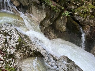 The Šunik water grove or waterfalls on the Lepenca stream (Bovec, Slovenia) - Der Sunik-Wasserhain oder Wasserfälle am Bach Lepenca (Bovec, Slowenien) - Šunikov vodni gaj v Lepeni (Bovec, Slovenija) © Mario