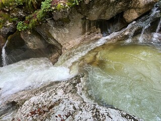 The Šunik water grove or waterfalls on the Lepenca stream (Bovec, Slovenia) - Der Sunik-Wasserhain oder Wasserfälle am Bach Lepenca (Bovec, Slowenien) - Šunikov vodni gaj v Lepeni (Bovec, Slovenija) © Mario