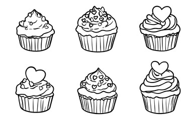 Cupcake design silhouette vector illustration
