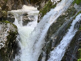 The Šunik water grove or waterfalls on the Lepenca stream (Bovec, Slovenia) - Der Sunik-Wasserhain oder Wasserfälle am Bach Lepenca (Bovec, Slowenien) - Šunikov vodni gaj v Lepeni (Bovec, Slovenija) © Mario