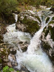 The Šunik water grove or waterfalls on the Lepenca stream (Bovec, Slovenia) - Der Sunik-Wasserhain oder Wasserfälle am Bach Lepenca (Bovec, Slowenien) - Šunikov vodni gaj v Lepeni (Bovec, Slovenija) © Mario